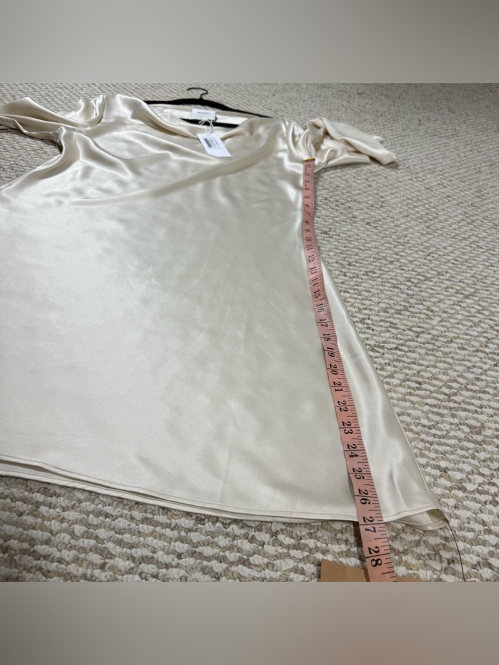 NWT Reformation Pike Satin Dress in Almond - Picture 12 of 15